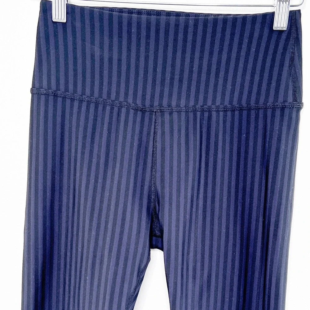 Beyond Yoga Caught In The Midi‎ High Waist Pinstripe Leggings Womens Size Medium